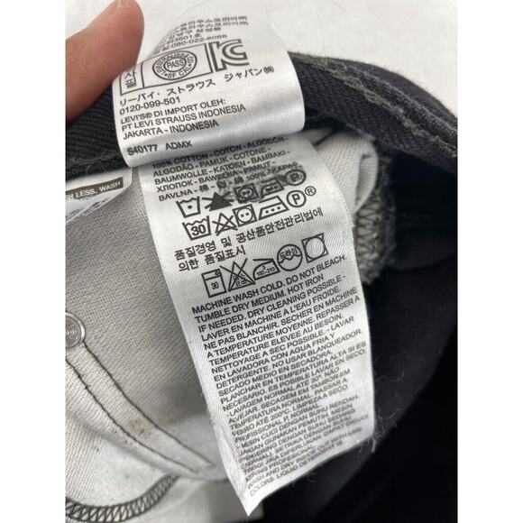 Levi’s 550 Relaxed Fit Jeans Men’s Size‎ 34x32 Black Straight Leg Denim Classic - Picture 8 of 9